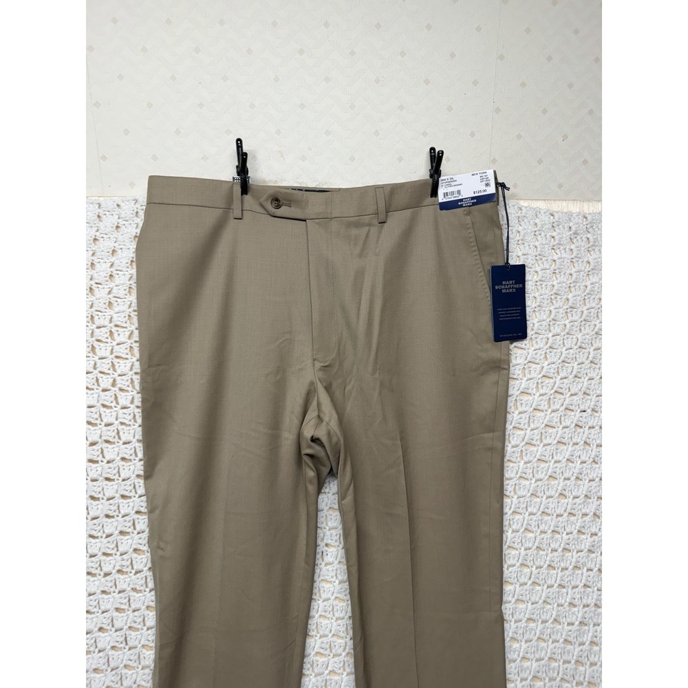 Hart Schaffner Marx Dress Pant Men's 36x32 Beige Platinum Comfortable Wear NWT - Picture 11 of 12